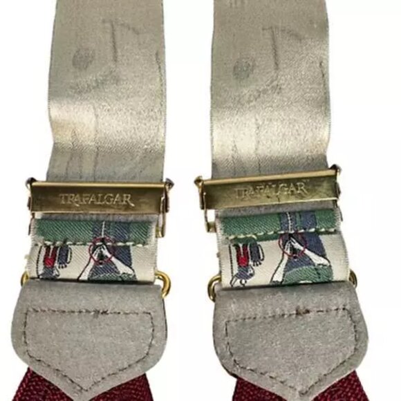 Trafalgar Mens Y Back Suspender Multicolor Button Adjustable Golf Novelty 46" - Picture 10 of 12